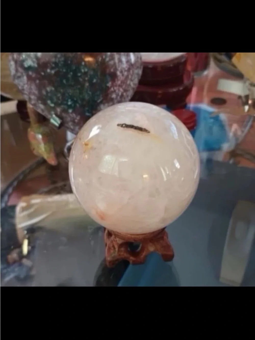 Pink amethyst sphere